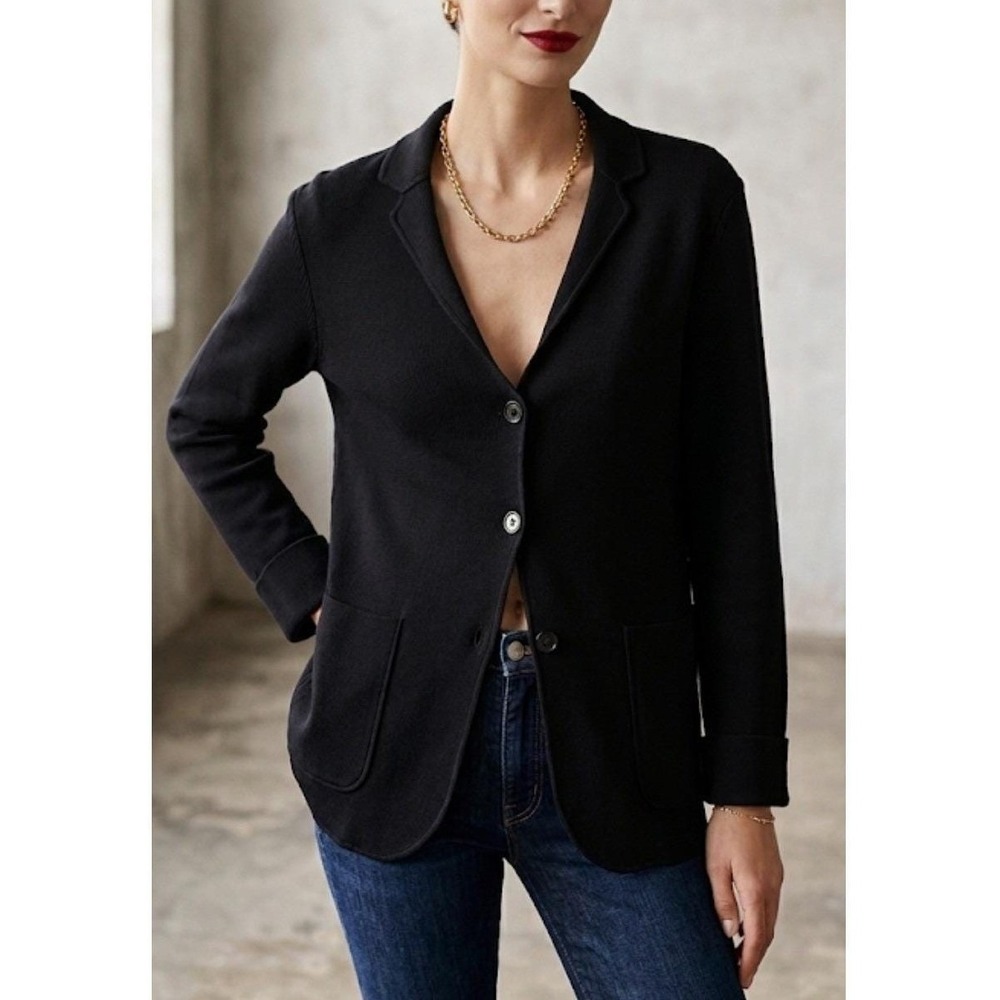 Prada Archive 2000s Black Knitted Cardigan Blazer Jacket